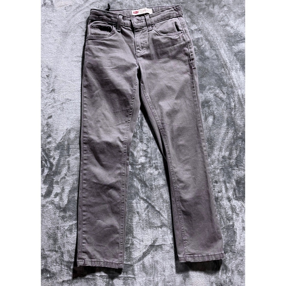 Levi's 511 Slim Jeans Boys Size 12 Reg Gray Stretch Denim